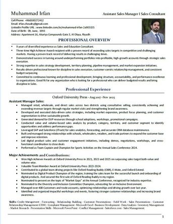 Sales Executive, Territory Sales Manager, Sales Specialist, Business Development Manager,
