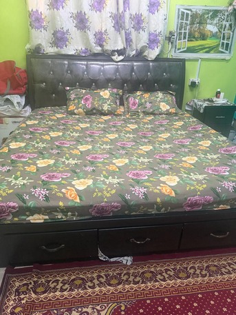 SAR 600 | Queen Size Bed with Brand New Medicated Mattress