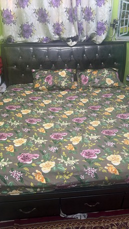 SAR 600 | Queen Size Bed with Brand New Medicated Mattress