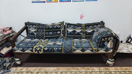 SAR 1,200 | Majlis Sofa Set (3 Pieces) | 2-Meter Sofa + 2 Pillows + Armrest with Cushion