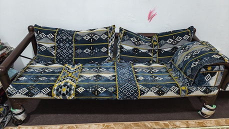 SAR 1,200 | Majlis Sofa Set (3 Pieces) | 2-Meter Sofa + 2 Pillows + Armrest with Cushion