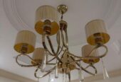 SAR 150 | Decorative Chandeliers | 2 Pcs (6-Bulb & 3-Bulb)