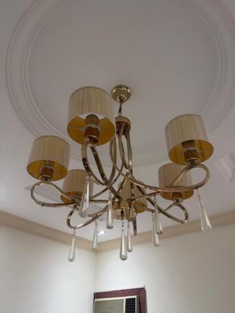 SAR 150 | Decorative Chandeliers | 2 Pcs (6-Bulb & 3-Bulb)