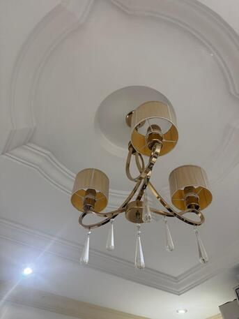 SAR 150 | Decorative Chandeliers | 2 Pcs (6-Bulb & 3-Bulb)
