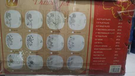 SAR 200|Crockery Set 77 Pieces Square Plate|New