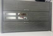 SAR 850 | King Size Bed, 3-Door Wardrobe & Dressing Table with Seat | 8 Months Used | Like New