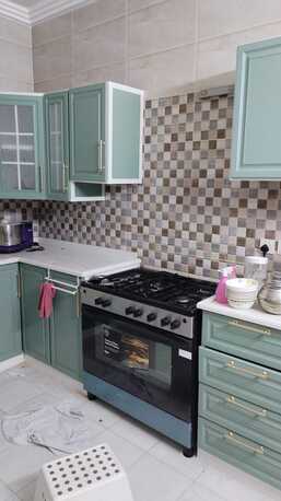 SAR 3,500 | Modular Kitchen Cabinet | Sage Green | Gold Handles | Good Condition