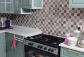 SAR 3,500 | Modular Kitchen Cabinet | Sage Green | Gold Handles | Good Condition