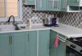 SAR 3,500 | Modular Kitchen Cabinet | Sage Green | Gold Handles | Good Condition