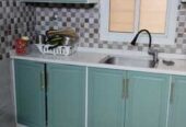 SAR 3,500 | Modular Kitchen Cabinet | Sage Green | Gold Handles | Good Condition