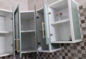 SAR 3,500 | Modular Kitchen Cabinet | Sage Green | Gold Handles | Good Condition