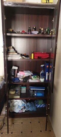 SAR 250 | Wooden Shelf, Geepas Grill & Large Majlis for Sale