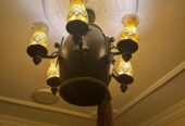 SAR 250 | 1 X Moroccan Chandelier (with Handcrafted Glass Globes)