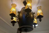 SAR 250 | 1 X Moroccan Chandelier (with Handcrafted Glass Globes)