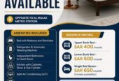 SAR 400/Month | Bed Space for Bachelor | Opposite Al Malaz Metro Station