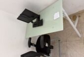 SAR 200 | Final Exit Price Drop | Glass-Top Desk & Chair for Sale