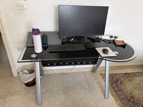 SAR 200 | Final Exit Price Drop | Glass-Top Desk & Chair for Sale