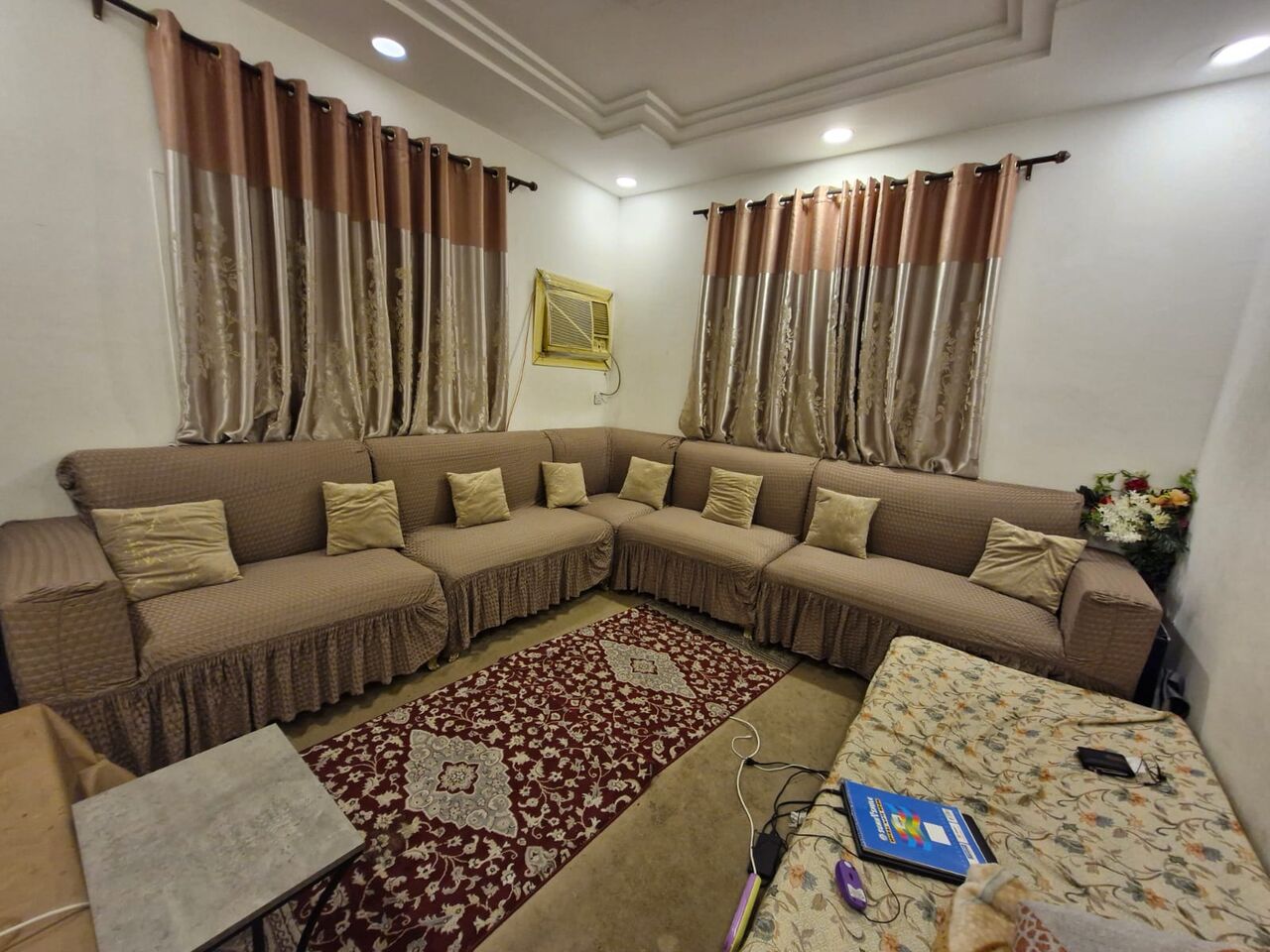 SAR 750 | 10-Seater Sofa with Cover for Sale