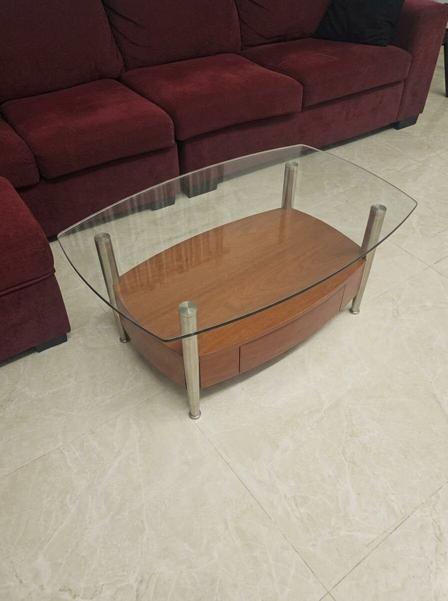 SAR 550 | Dining Table, Teapoy Table & 5 Wall Curtains | Urgent Sale