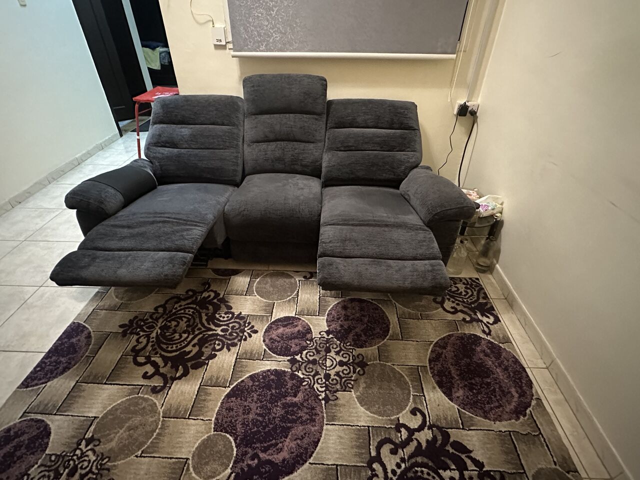 SAR 1,600 | Ashley 3+1 Seater Electric Recliner Sofa | Like New