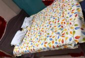 SAR 700 | Household Items – Double Bed Set, Wardrobe, Bedside Tables & Center Table