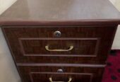 SAR 700 | Household Items – Double Bed Set, Wardrobe, Bedside Tables & Center Table