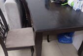 SAR 800 | Dining Table with 4 Chairs & Medium-Size Fridge