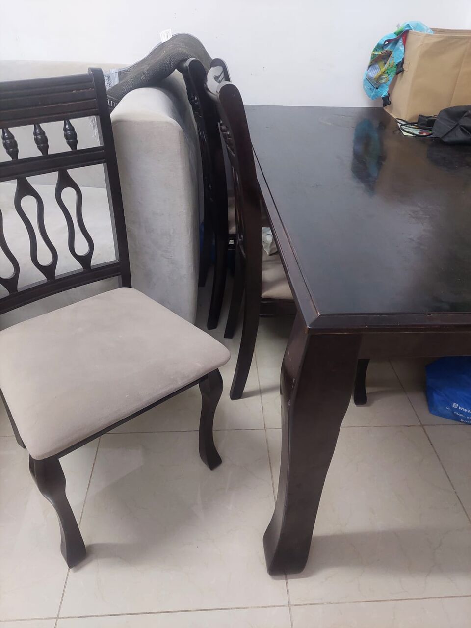SAR 800 | Dining Table with 4 Chairs & Medium-Size Fridge
