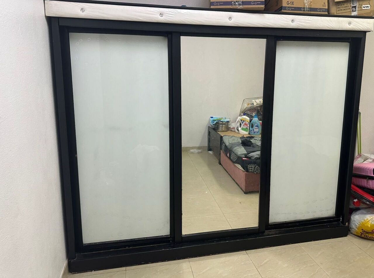 SAR 1,200 – Household Furniture for Sale: King-Size Bed, Wardrobe, Dressing Table, L-Shape Sofa & More